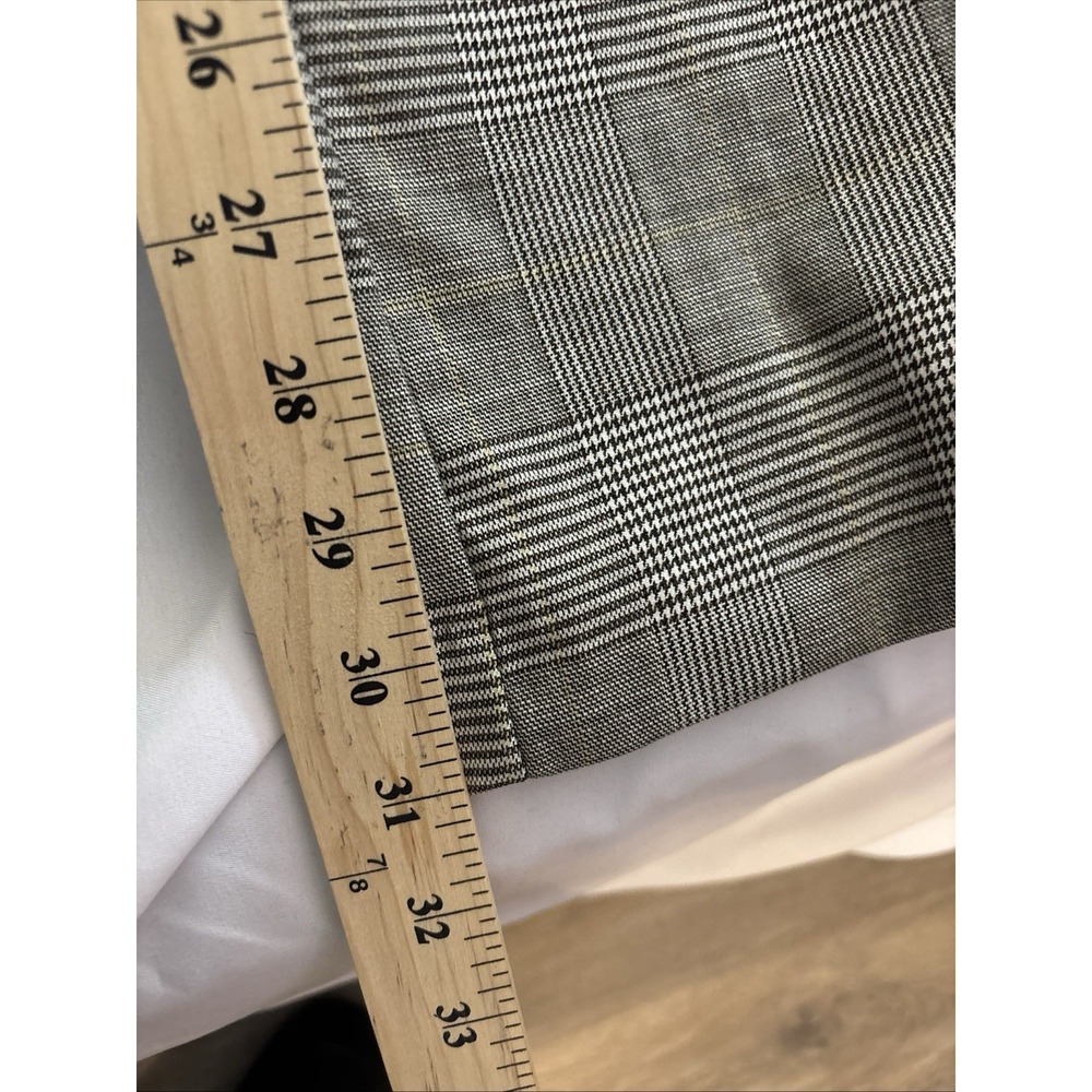 Women's Worthington Size 10 Gray Plaid High Rise Trousers - Picture 15 of 15